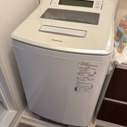 Panasonic 洗濯機 NA-SJFA808-W 2021年製 宮崎市 3月20日引き取り限定