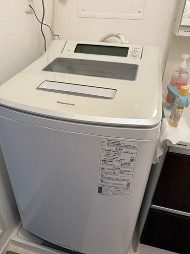 Panasonic 洗濯機 NA-SJFA808-W 2021年製 宮崎市 3月20日引き取り限定