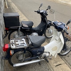 二台セット売り　カブ50DXとカブ50 黒 カブ50黒はキックでエンジンかかりますの画像