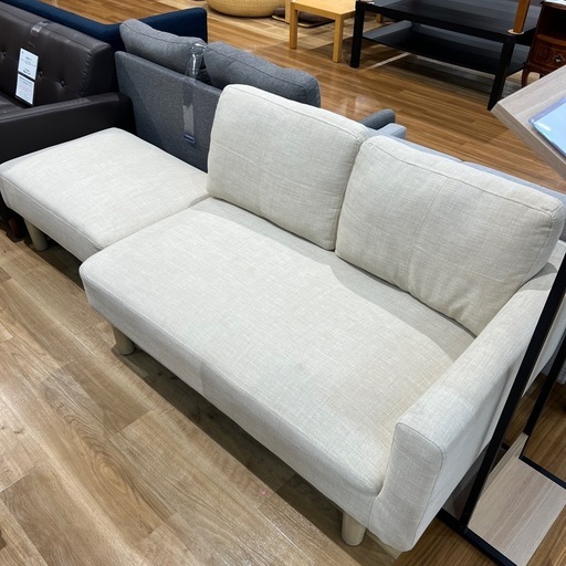 【トレファク神戸南店】MODERN DECO 2人掛けソファー （オットマン付き）【取りに来られる方限定】