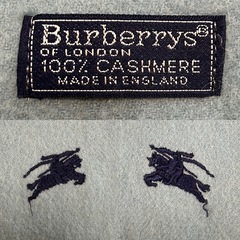 バーバリーBURBERRYマフラー ストール ショール スカーフライトブルー水色系青色系無地ロゴcashmereカシミヤカシミア100％ イングランド製 イギリス製 英国製レディース女性用婦人ウィメンズwomenメンズmen男性用、紳士 ユニセックス男女兼用の画像