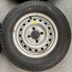 【3/20までT00007】12インチ　スタッドレス　145/80R12　スズキ純正スチールホイール＆タイヤ4本セット（スタッドレス/ダンロップ　ウィンターマックス）　軽トラや軽バンに！　の画像