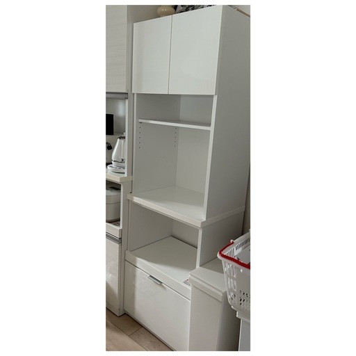 ニトリ レンジボードエトナ60RB WH/SI (ka) 鹿島神宮の収納家具《食器