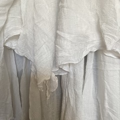 ホワイト フレアロングスカート 68cm丈の画像