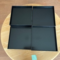 紙製　重箱 黒 赤　その1 花見　運動会の画像