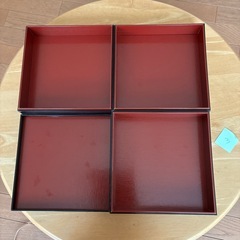 紙製　重箱 黒 赤 その3 花見　運動会の画像