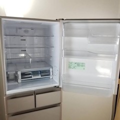 日立 R-S4000H-XW 5ドア冷蔵庫 （401L・右開き） 「真空チルド Sシリーズ」 クリスタルホワイトの画像