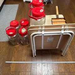 折りたたみテーブル　縦40cm✖️横50cm✖️高さ36cm 3客　　の画像