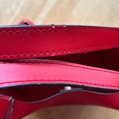 レザートートバッグ　レッド　赤の画像