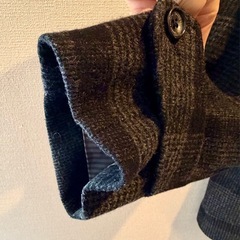 タケオキクチ TAKEO KIKUCHI ウールメルトンチェックジャケット メンズコート L相当の画像