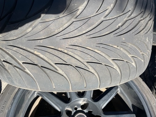 5ZIGEN 18インチ ブラックホイール タイヤ付き4本 (245/40R18等)Z33