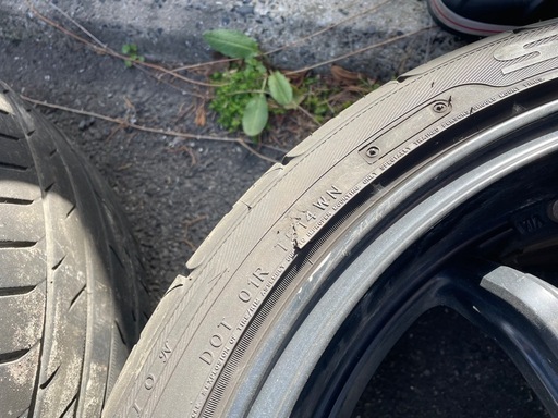 5ZIGEN 18インチ ブラックホイール タイヤ付き4本 (245/40R18等)Z33