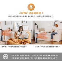 扇風機　温風機　冷暖タイプの画像