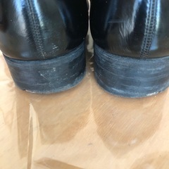 黒 レザー レースアップシューズ　24.5cmの画像