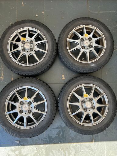 【3/20までT00029】13インチホイール　スタッドレス　155/65R13　ホイール＆タイヤ4本セット（スタッドレス/ダンロップ　ウィンターマックス01）　　
