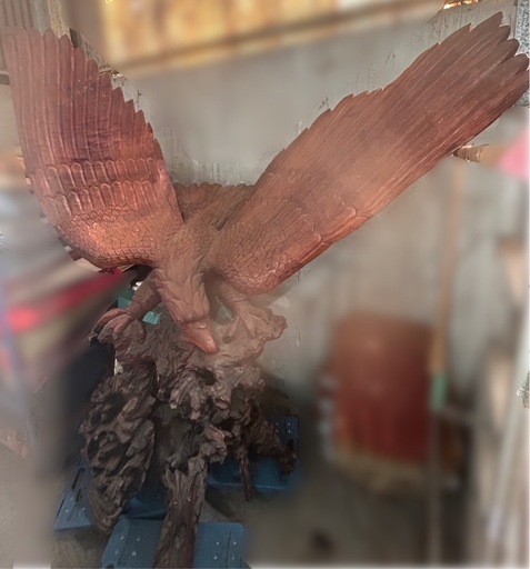 《お値段相談可能》鷹　鷲　鳥　置物　オブジェ　約220cm×180cm