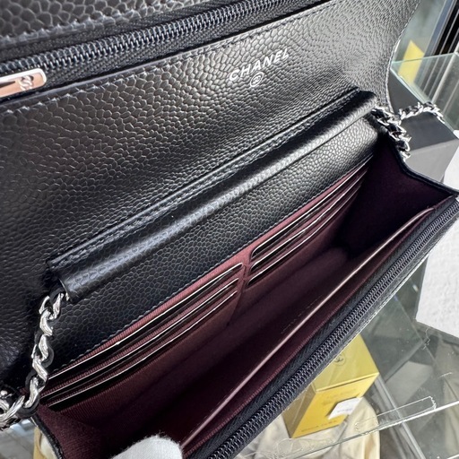 ☆ドリーム荒牧店☆CHANEL シャネル キャビアスキチェーンウォレット 財布 ブラック
