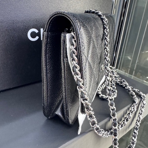 ☆ドリーム荒牧店☆CHANEL シャネル キャビアスキチェーンウォレット 財布 ブラック