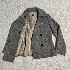 極美品✨ミッシェルクラン ウールツイードコート 裏地千鳥格子柄 38 Mの画像