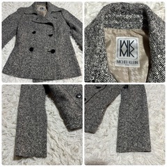 極美品✨ミッシェルクラン ウールツイードコート 裏地千鳥格子柄 38 Mの画像