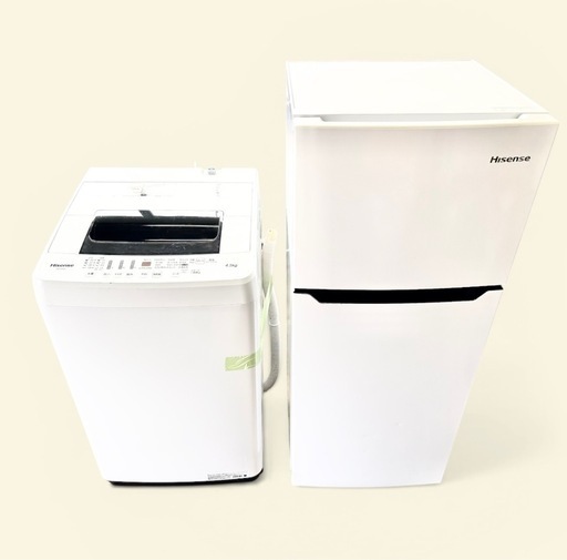 新生活✨ 家電セット② ハイセンス　冷蔵庫・洗濯機セット！ 洗濯機分解クリーニング済み⭕️　一人暮らし 配送設置費込み！