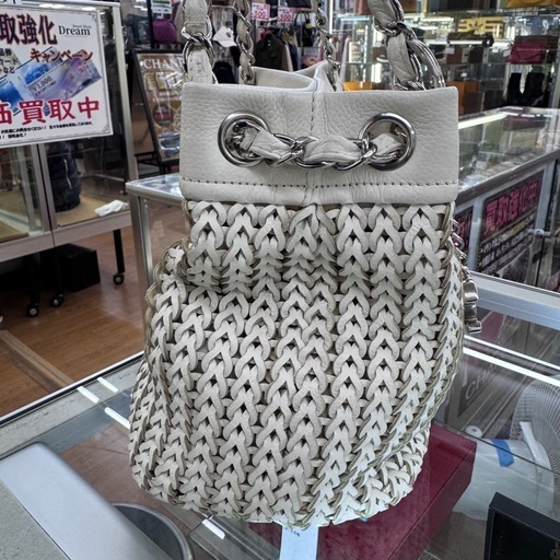 ☆ドリーム荒牧店☆CHANEL シャネル チェーントートバッグ オフホワイト　