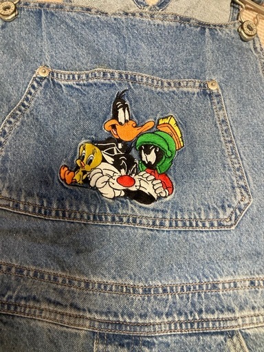 90s'ビンテージLONEY TUNES刺繍オーバーオール