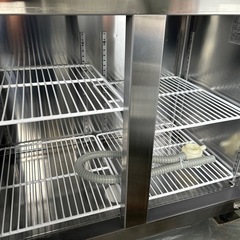 7371【美品】2022年 フクシマガリレイ 業務用冷蔵庫 LCC-120RM2 横型2ドア コールドテーブル AC100V 容積239Lの画像