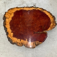 店2603-180 花梨材風 一枚板 座卓 キズ汚れ有りの画像