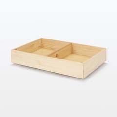 無料にします【無印良品】木製ベッド用下収納ボックス・仕切り付きの画像