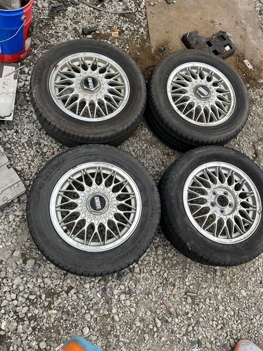 BBS 15インチ　アルミホイール　タイヤ4本　5穴 当時物