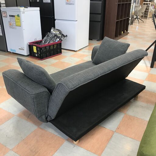 ＼家具＊家電のお店／【ｼﾞｬﾝｸﾞﾙｼﾞｬﾝｸﾞﾙ石川金沢店】ローソファー グレー  W(幅)142cm×D(奥行き)82cm×H(高さ)56cm