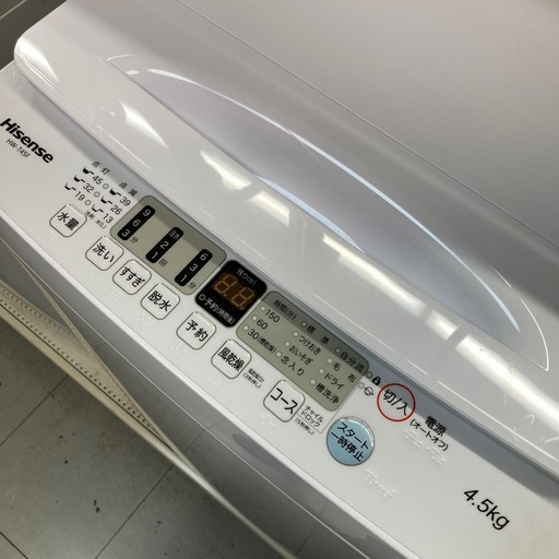 ⭐︎6ヶ月保証⭐︎ハイセンス　4.5kg洗濯機　2022年製　HW-T45F