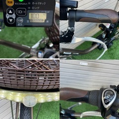 【整備済み】パナソニック ViVi NX ビビ 電動アシスト自転車 26インチ BE-END635T2内装3段変速　(8.9Ah バッテリー・充電器付)の画像
