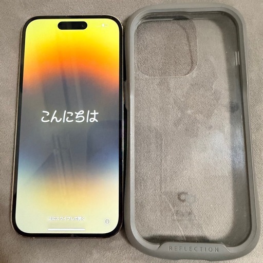 iPhone 14 Pro 128G ゴールド iFace付き