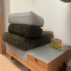 ニトリ ソファ 収納付き サイドテーブル付き コンパクトソファの画像