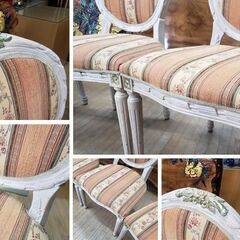 ｃ8　ロココ調　ダイニングチェア4脚セットの画像