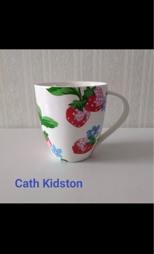 Cath Kidston（キャスキッドソン）　ストロベリー柄マグカップ　2客