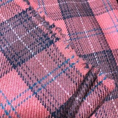 【無料】布（115×155）赤チェック【未使用】の画像