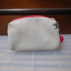 くまのがっこう　ジャッキー　ポーチ　グレージュ　赤　コスメポーチの画像