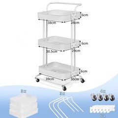 引取先決定【VECELO】3段キッチンワゴン　の画像