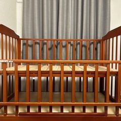 KATOJI  ベビーベッド ブラウンの画像