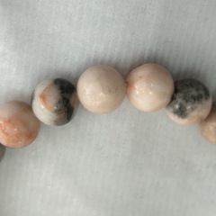 ピンクゼブラジャスパーのブレスレットの画像