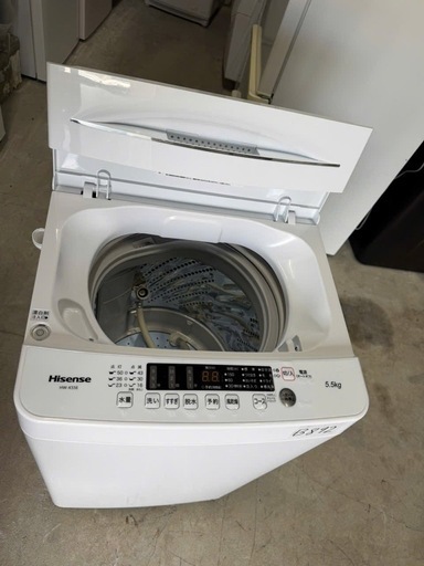 NO B892?福岡市内配送設置無料✨?ハイセンス 洗濯機 5.5kg 1-2人用 スリム 最短10分洗濯 シャワー水流 激流洗浄 予