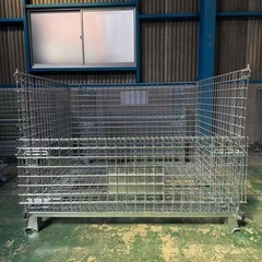 新品メッシュパレット(大)　W1200×1000×900mm5台セット鉄カゴ　パレティーナ　折畳み可　段積み可　景行商事の画像