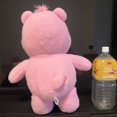 【BIGサイズ・美品】ケアベア ぬいぐるみ（ラブアロットベア・ピンク）の画像