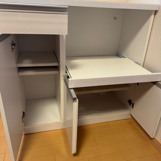 美品 キッチン　収納　カウンター　スライド
