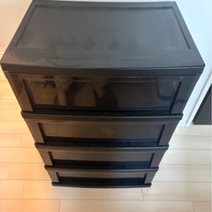 【アイリスオーヤマ】4段ワイドチェスト（黒）定価約4,000円 → 2,000円の画像