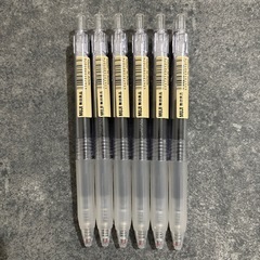 無印良品 さらさら描けるゲルインキボールペン 6本の画像