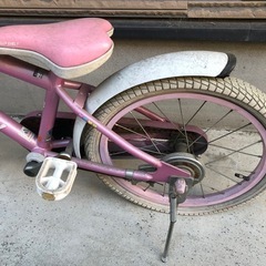 子供 女の子用  補助輪なし自転車 ※汚れ錆びありの画像